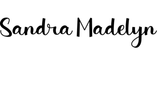 Sandra Madelyn Font Preview