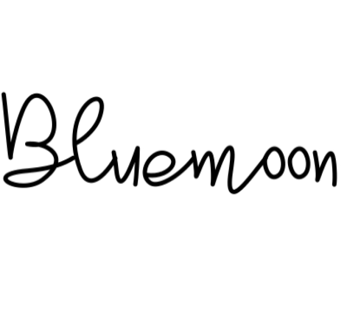 Bluemoon Font Preview