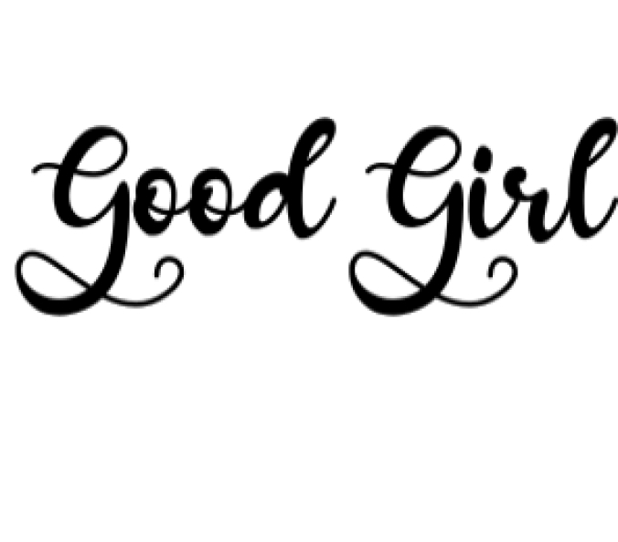 Good Girl Font Preview