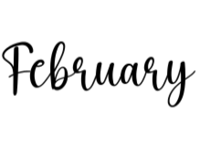 February Font Preview