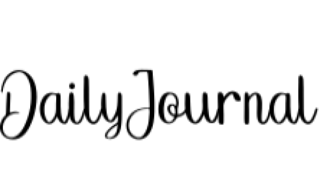 Daily Journal Font Preview