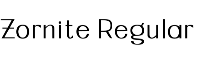 Zornite Font Preview