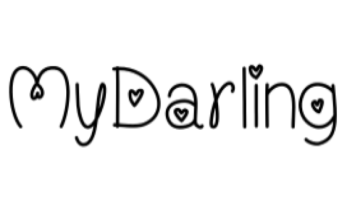 My Darling Font Preview