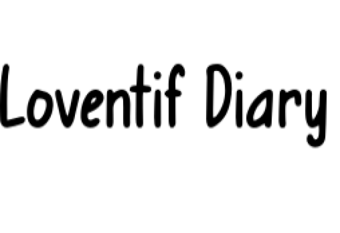 Loventif Diary Font Preview