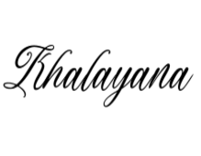 Khalayana Font Preview