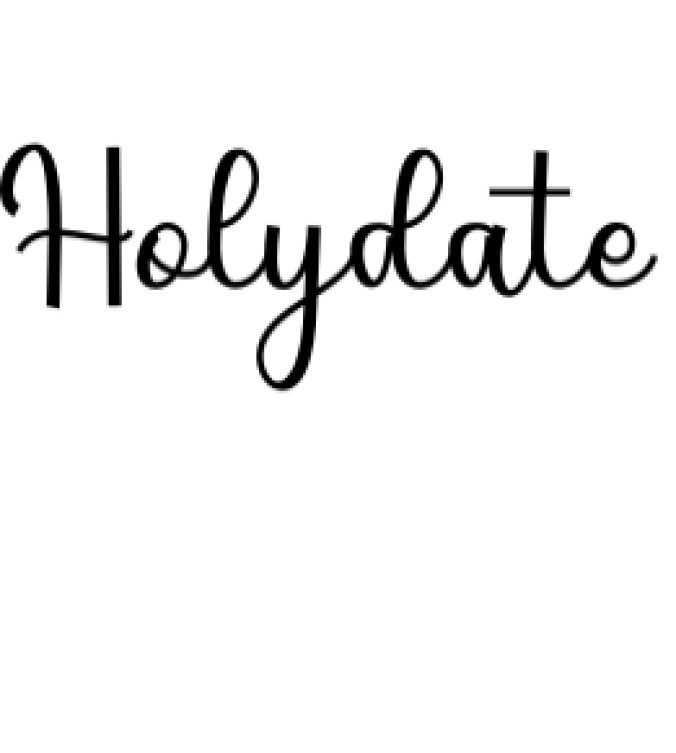 Holydate Font Preview