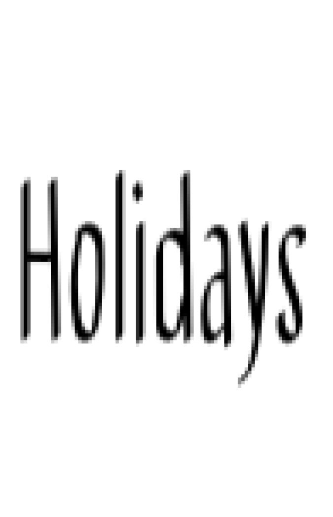 Holidays Font Preview