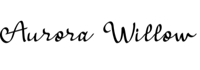 Aurora Willow Font Preview