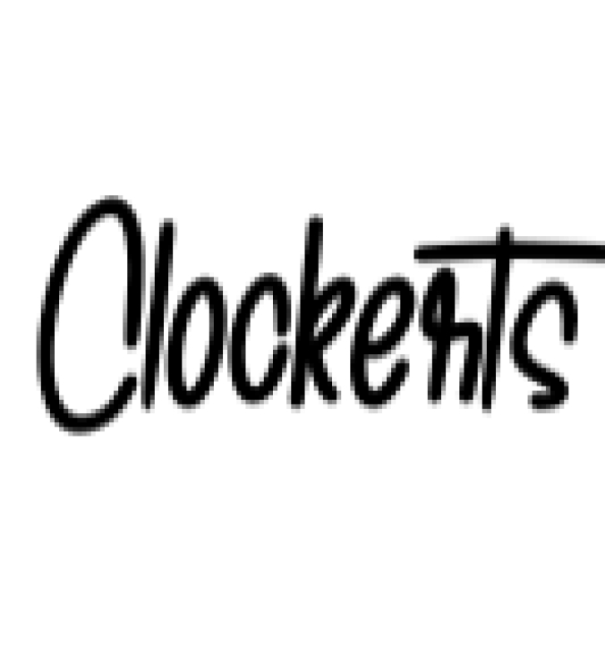 Clockerts Font Preview
