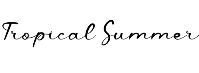 Tropical Summer Font Preview