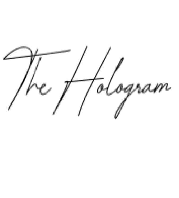 The Hologram Font Preview