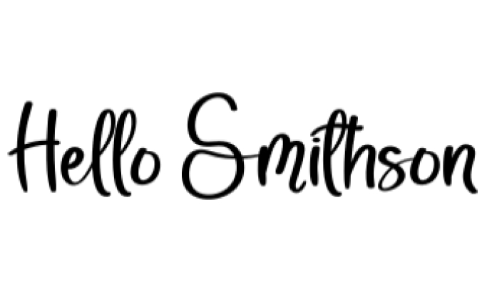 Hello Smithson Font Preview