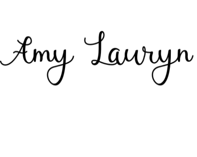 Amy Lauryn Font Preview