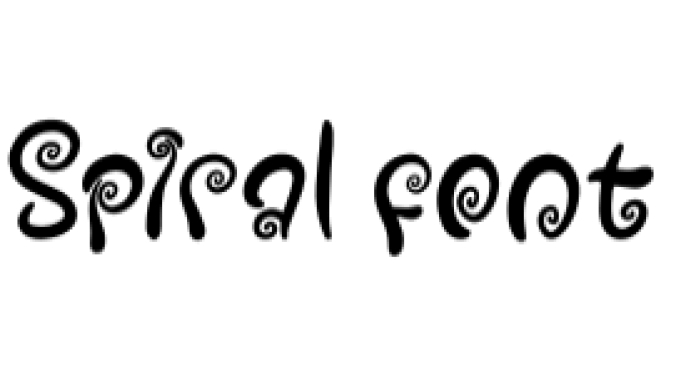 Spiral World Font Preview