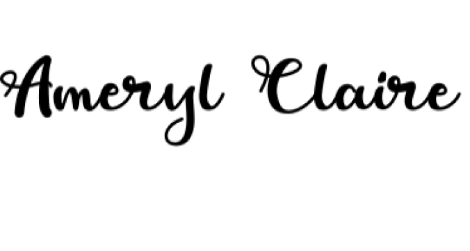 Ameryl Claire Font Preview