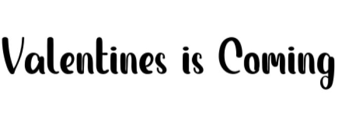 Valentines is Coming Font Preview