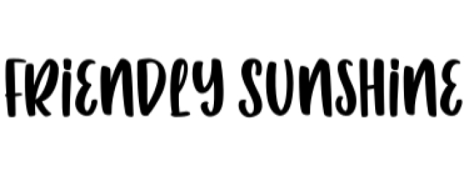 Friendly Sunshine Font Preview