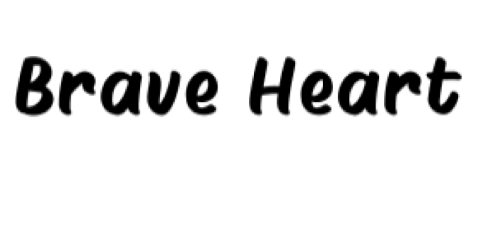 Brave Heart Font Preview