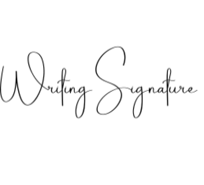 Writing Signature Font Preview