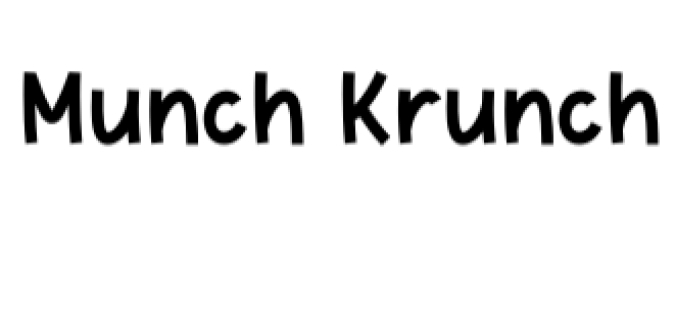 Munch Krunch Font Preview