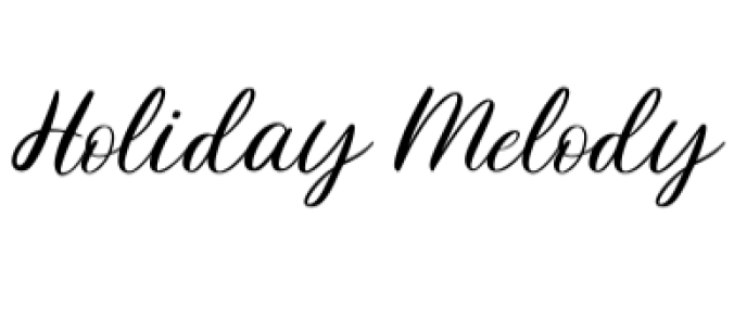 Holiday Melody Font Preview