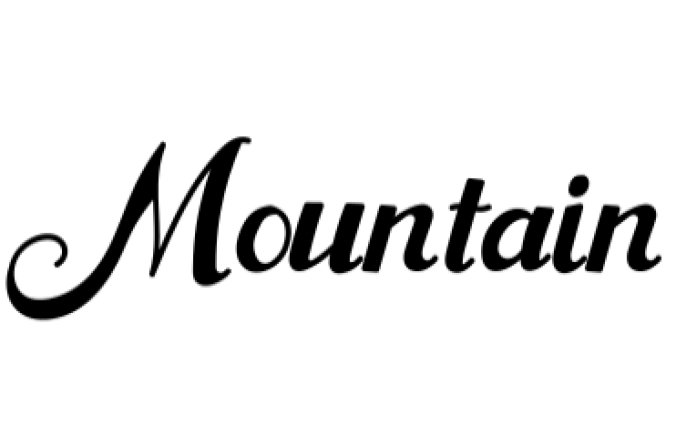 Mountain Font Preview