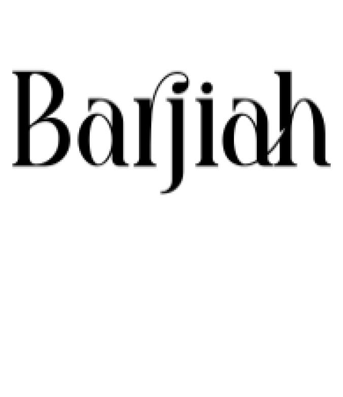 Barjiah Font Preview