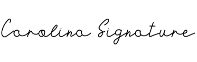 Carolina Signature Font Preview