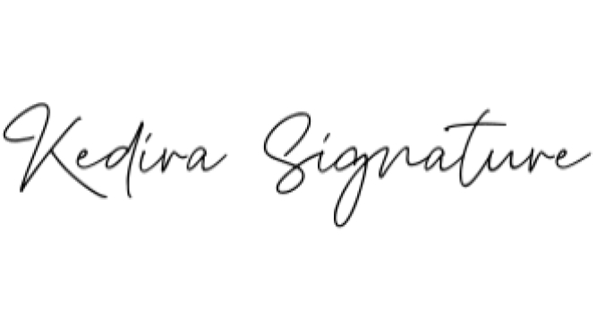 Kedira Signature Font Preview
