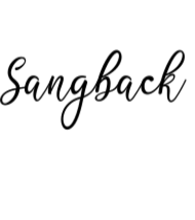 Sangback Font Preview