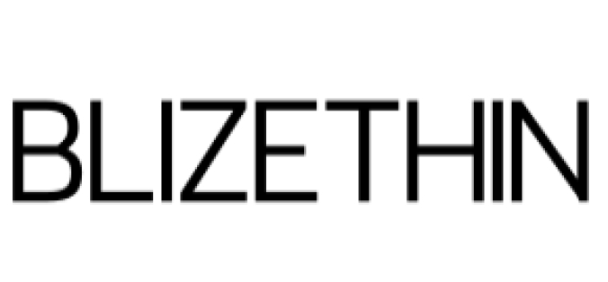 Blizethin Font Preview