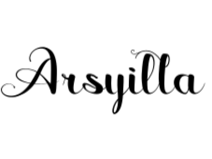 Arsyilla Font Preview