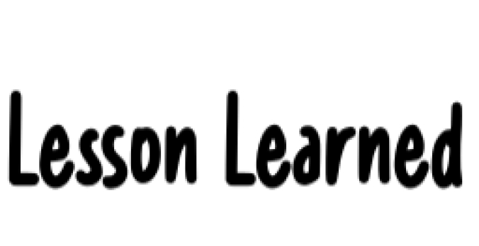 Lesson Learned Font Preview
