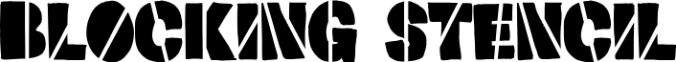 Blocking Stencil Font Preview