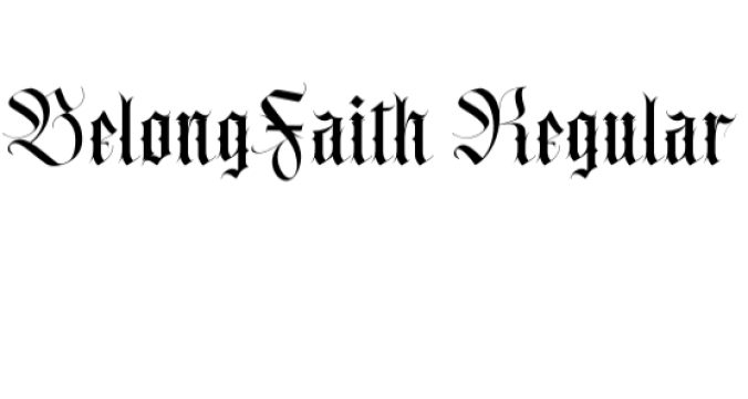 Belong Faith Font Preview