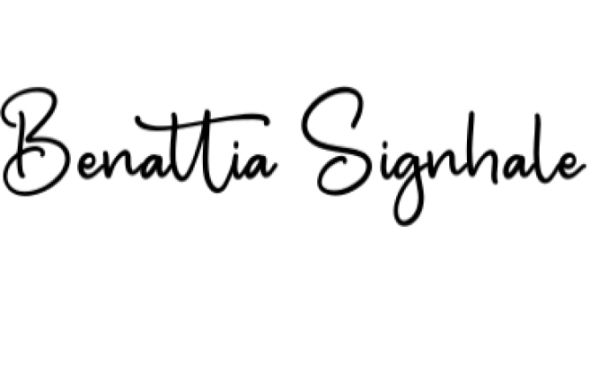 Benattia Signhale Font Preview