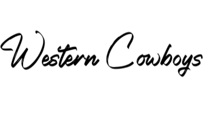 Western Cowboys Font Preview