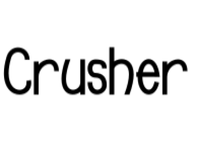 Crusher Font Preview
