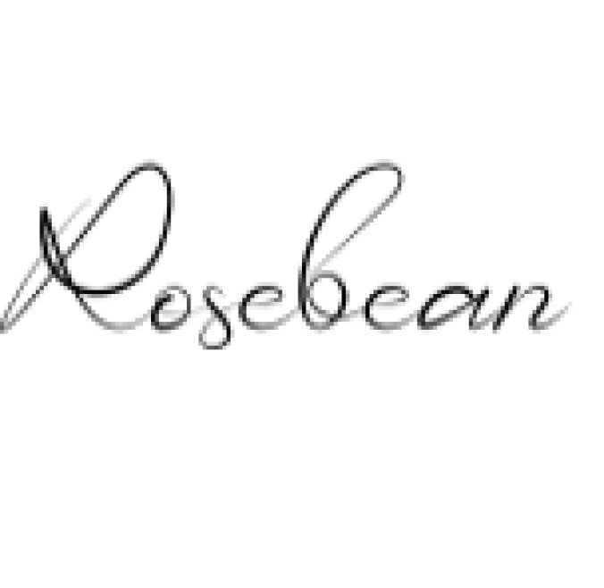 Rosebean Font Preview