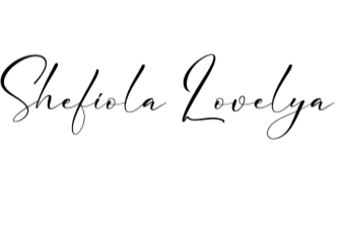 Shefiola Lovelya Font Preview