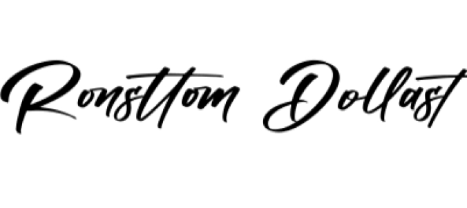 Ronsttom Dollast Font Preview