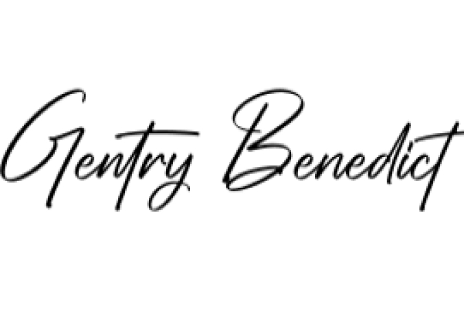 Gentry Benedict Font Preview