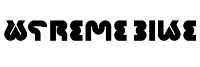 Xtreme Bike Font Preview
