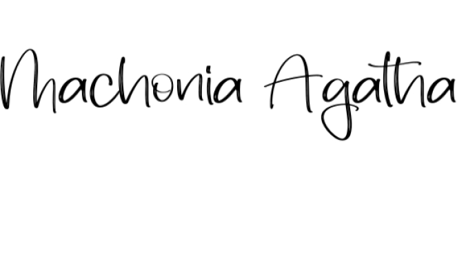 Machonia Agatha Font Preview