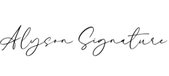 Alyson Signature Font Preview
