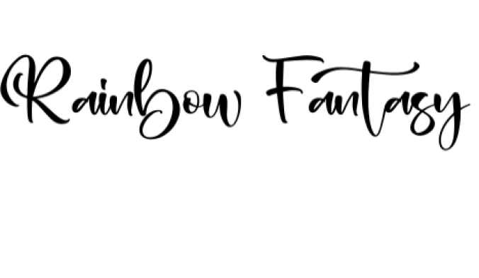 Rainbow Fantasy Font Preview