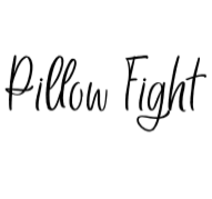 Pillow Fight Font Preview