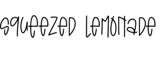 Squeezed Lemonade Font Preview