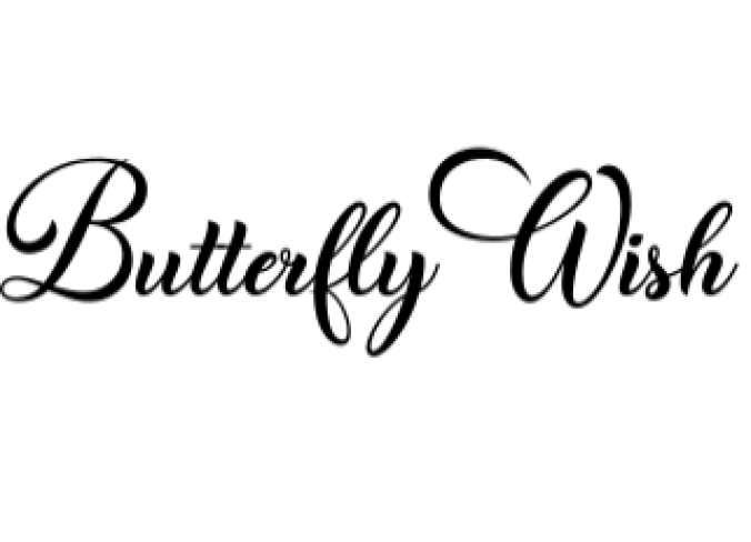 Butterfly Wish Font Preview