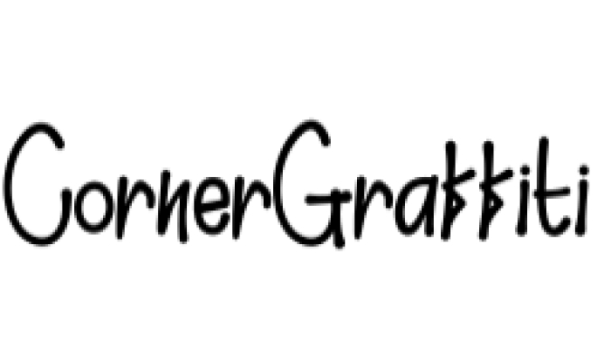 Corner Graffiti Font Preview